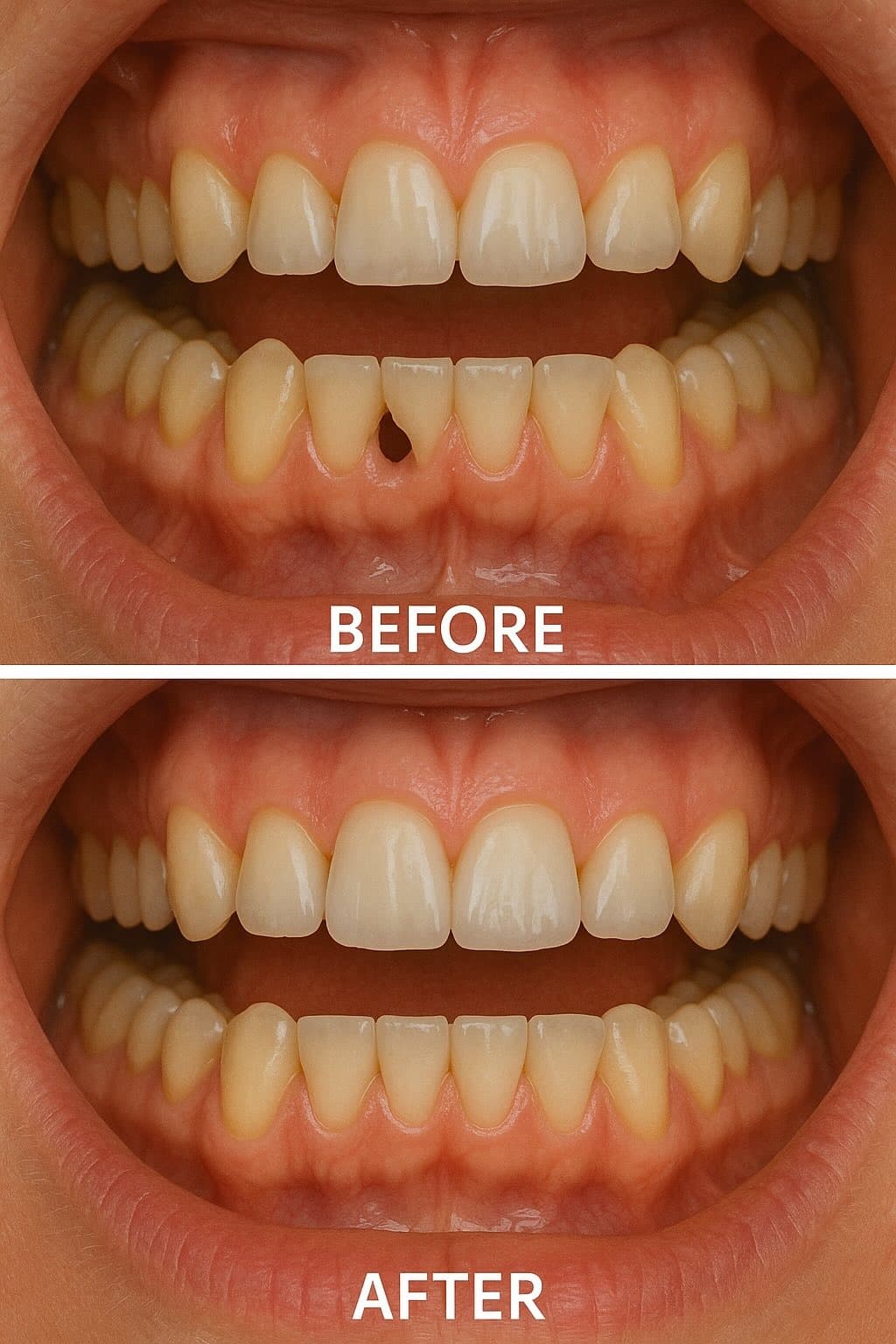 Dental alignment transformation result
